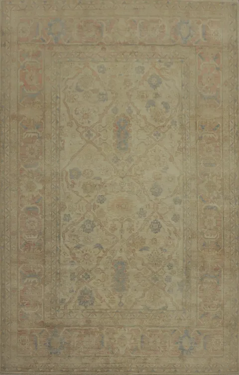 Vegetable Dye Oushak Living Room Area Rug 7x10