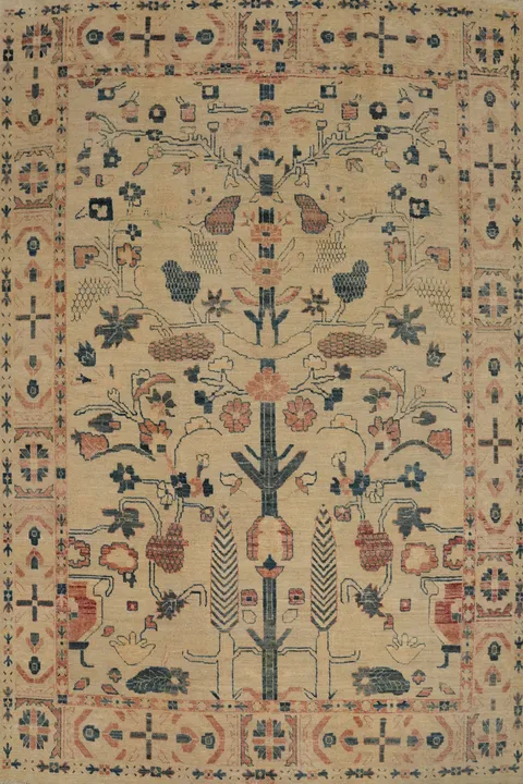 Vegetable Dye Art Deco Living Room Area Rug 8x10