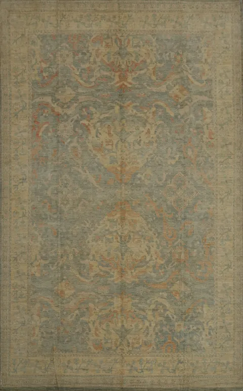 Vegetable Dye Oushak Oriental Large Rug 10x14