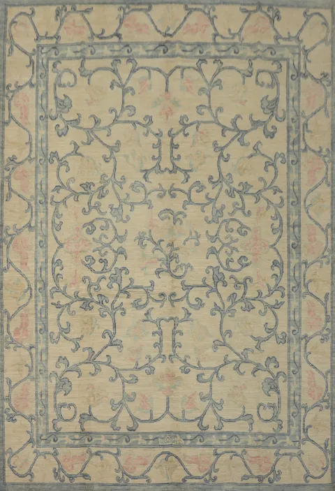 Vegetable Dye Art Deco Living Room Area Rug 8x10