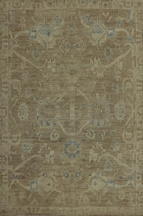 Vegetable Dye Oushak Large Area Rug 9x12