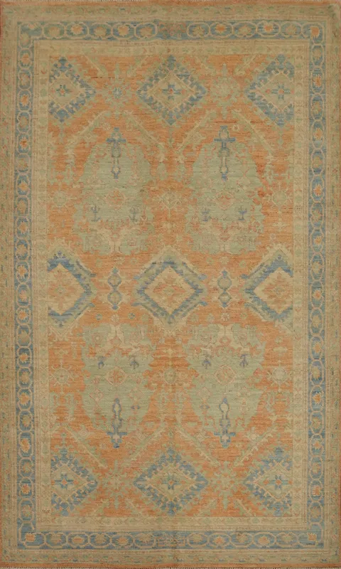 Vegetable Dye Oushak Living Room Rug 5x7