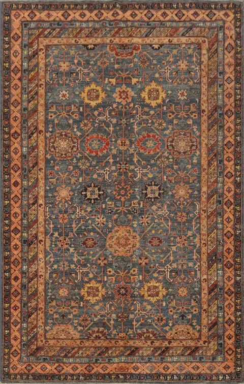 Vegetable Dye Ziegler Room Size Area Rug 5x8