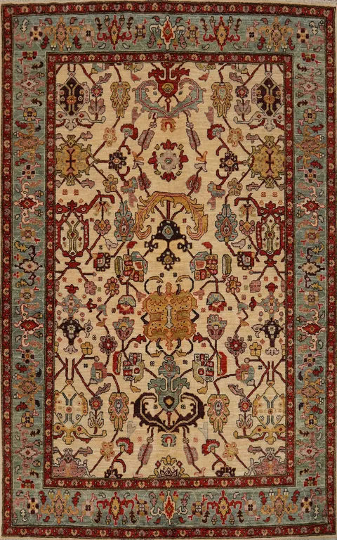 Vegetable Dye Ziegler Room Size Rug 5x7