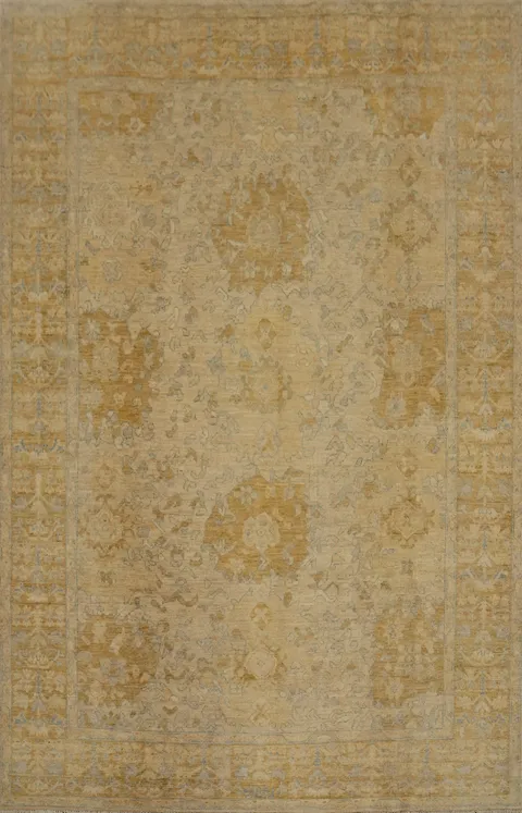Vegetable Dye Oushak Living Room Area Rug 7x9