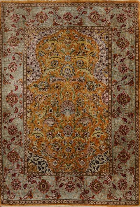 Antique Vegetable Dye Hereke Turkish Rug 2x3