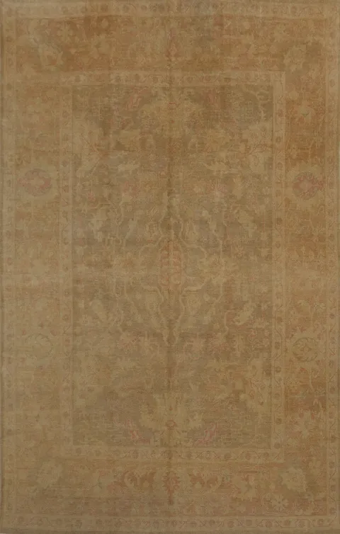 Vegetable Dye Oushak Turkish Large Rug 9x14