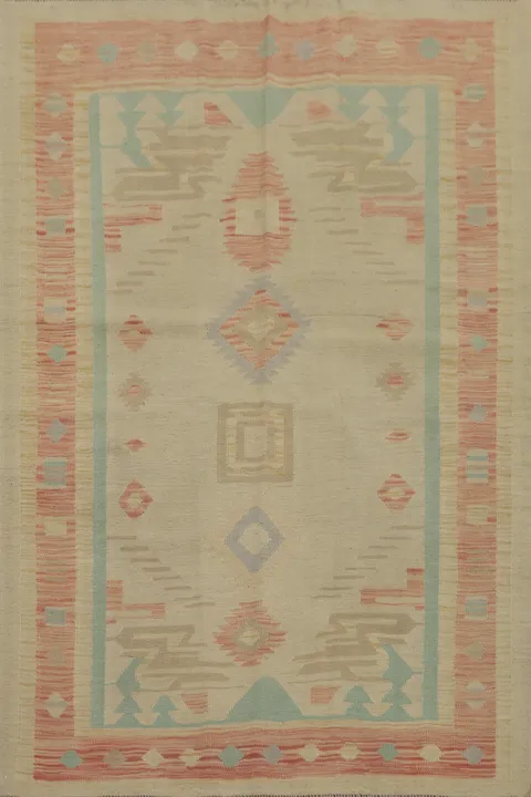 Geometric Kilim Handwoven Rug 5x6