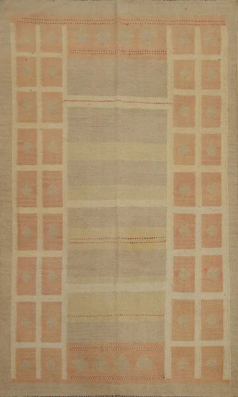 Geometric Kilim Handwoven Rug 4x6