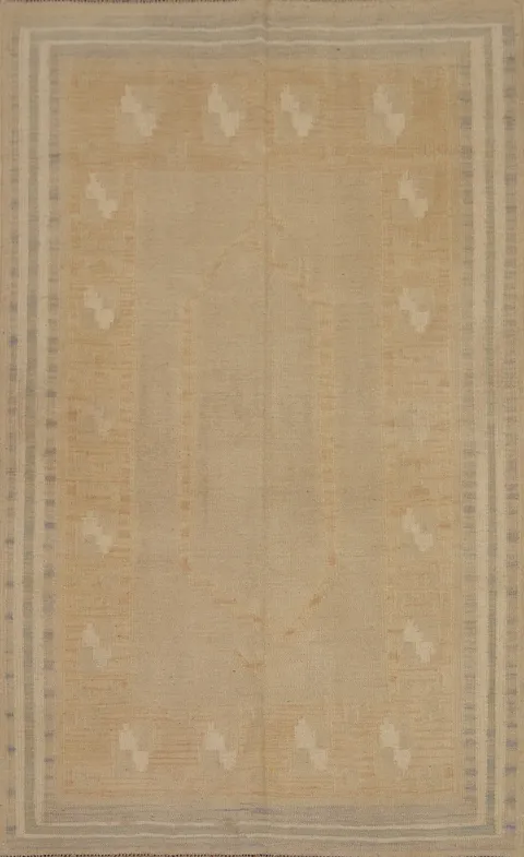 Geometric Kilim Flat Weave Rug 4x6