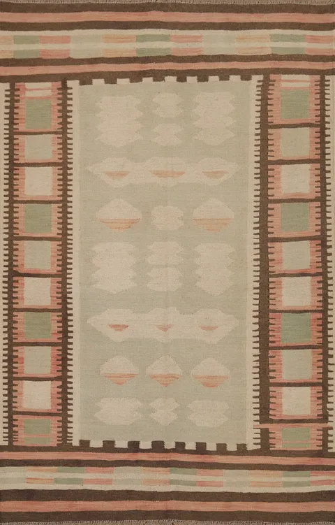 Geometric Kilim Flat Weave Rug 4x6
