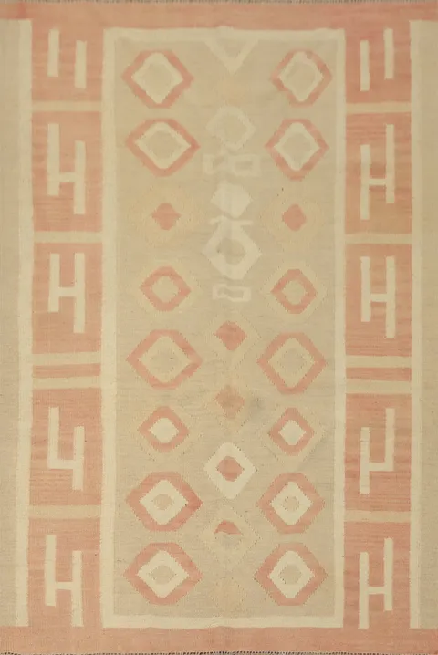 Geometric Kilim Handwoven Rug 4x6