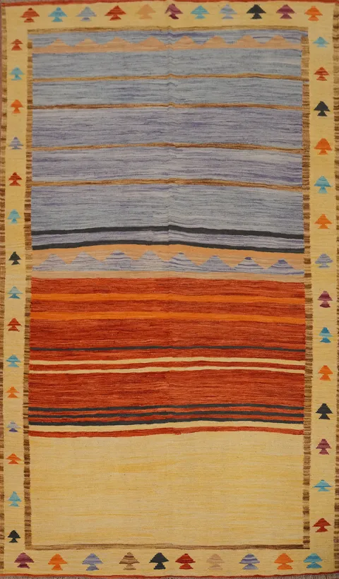 Elegant Handcrafted Kilim Room Size Area Rug 5x8