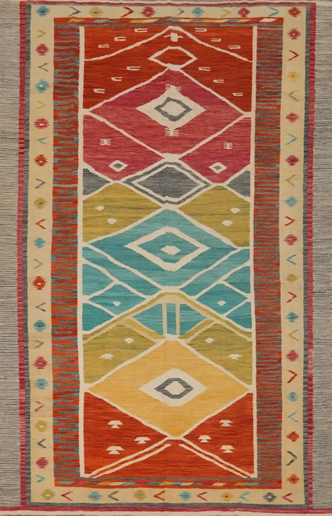 Lively Home Decor Colorful Kilim Tribal Rug 9x12