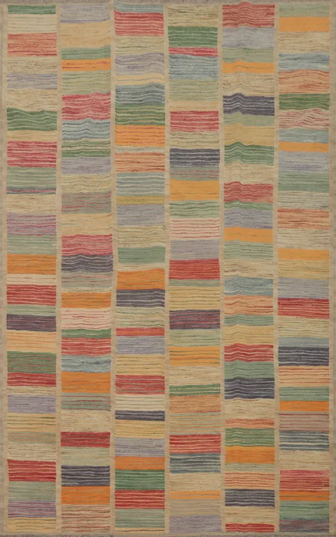 Colorful Handwoven Rug 5x8 Perfect for Any Contemporary Room