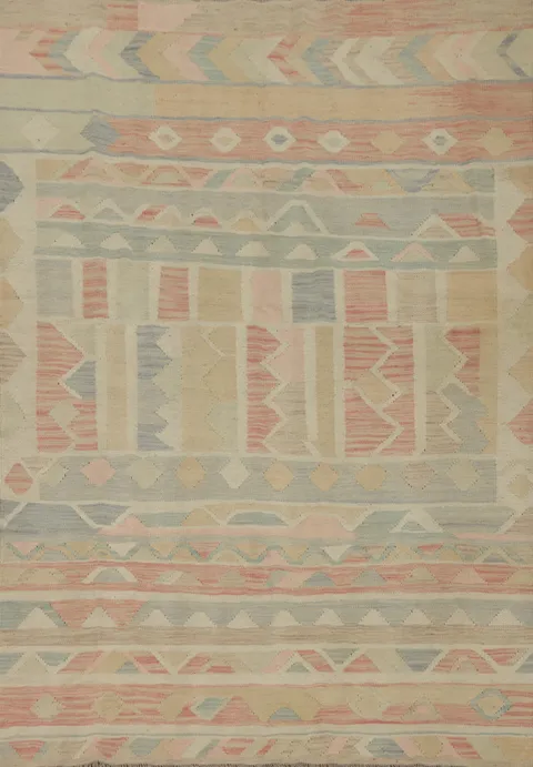 Delicate Pastel Geometric Rug 5x6 for a Serene Living Space