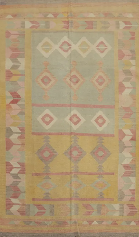 Soft Pastel Southwestern Rug 5x8 with Geometric Patterns