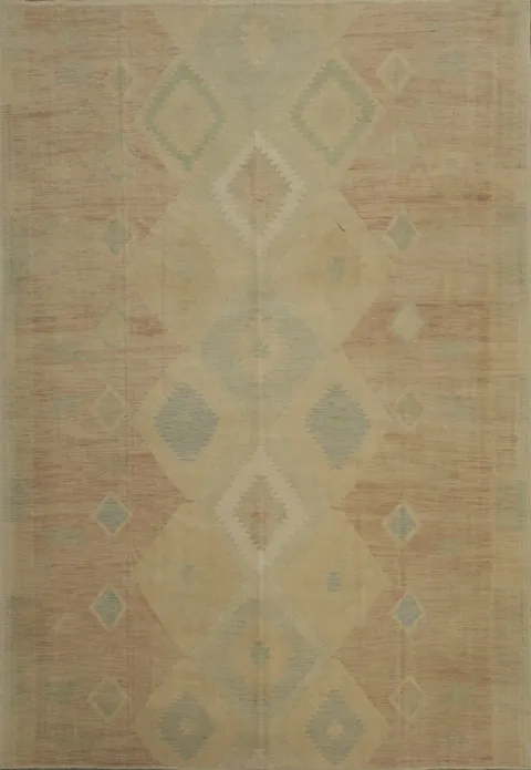 Tribal Wool Kilim Handwoven Area Rug 10x13