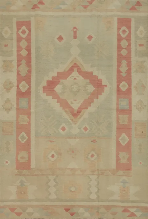 Geometric Kilim Flat Weave Rug 5x7