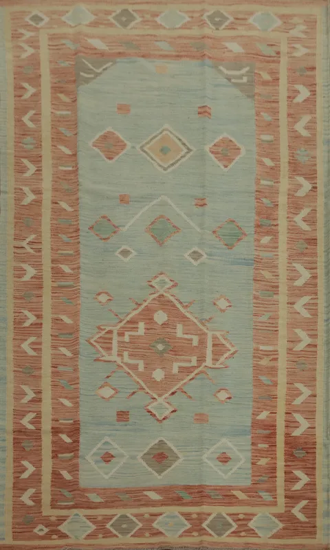 Tribal Wool Kilim Handwoven Area Rug 5x8
