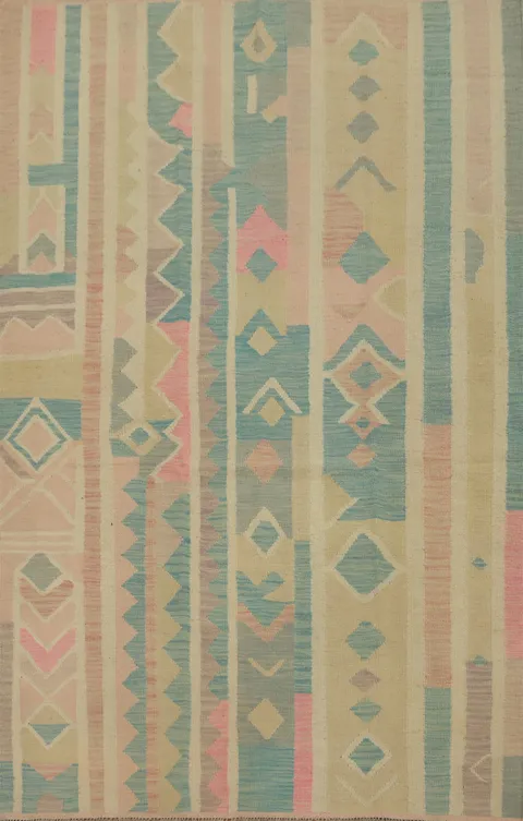 Geometric Kilim Flat Weave Rug 5x7