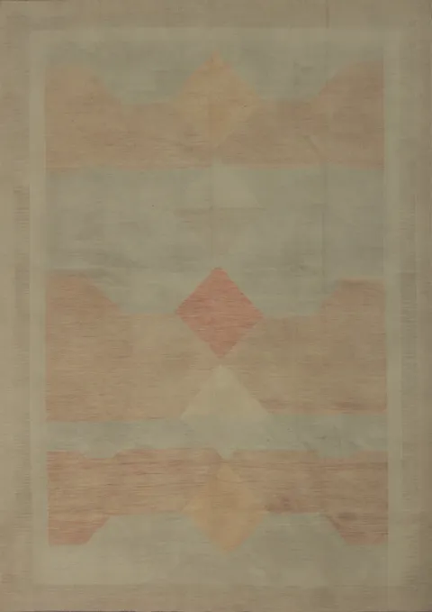Gentle Geometric Patterns Earthy Tones in a Stylish Kilim Rug 10x13