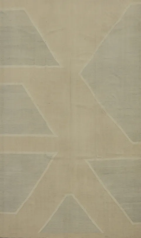 Neutral Toned Rug Showcasing Simple Geometric Shapes 6x10