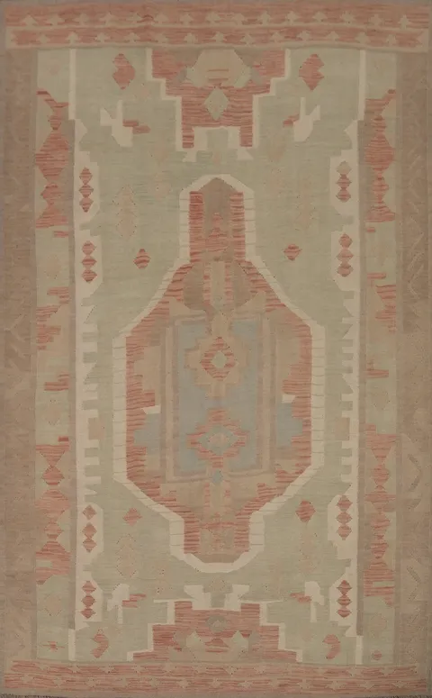 Geometric Kilim Flat Weave Area Rug 7x10