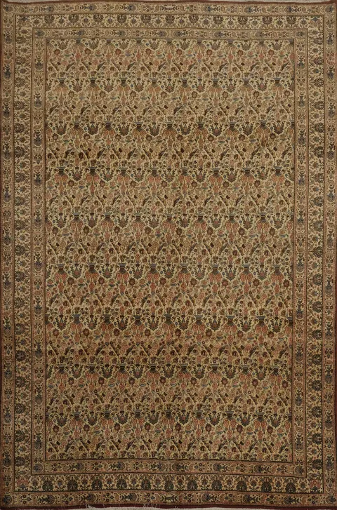 Vegetable Dye Animals Qum Persian Area Rug 8x11