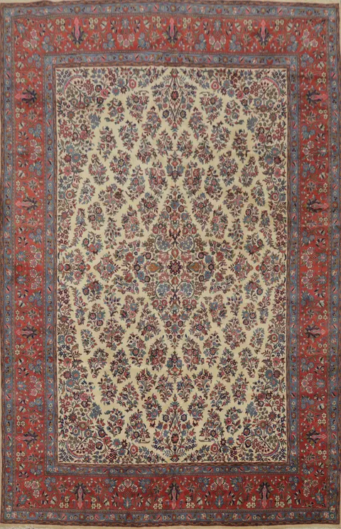 Vegetable Dye Sarouk Persian Large Rug 11x16