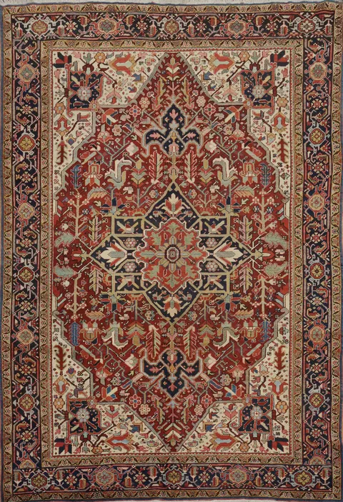 Vegetable Dye Heriz Serapi Persian Area Rug 8x11
