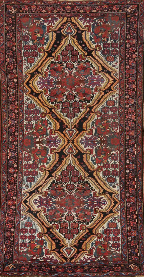 Vegetable Dye Wool Bakhtiari Persian Area Rug 6x13