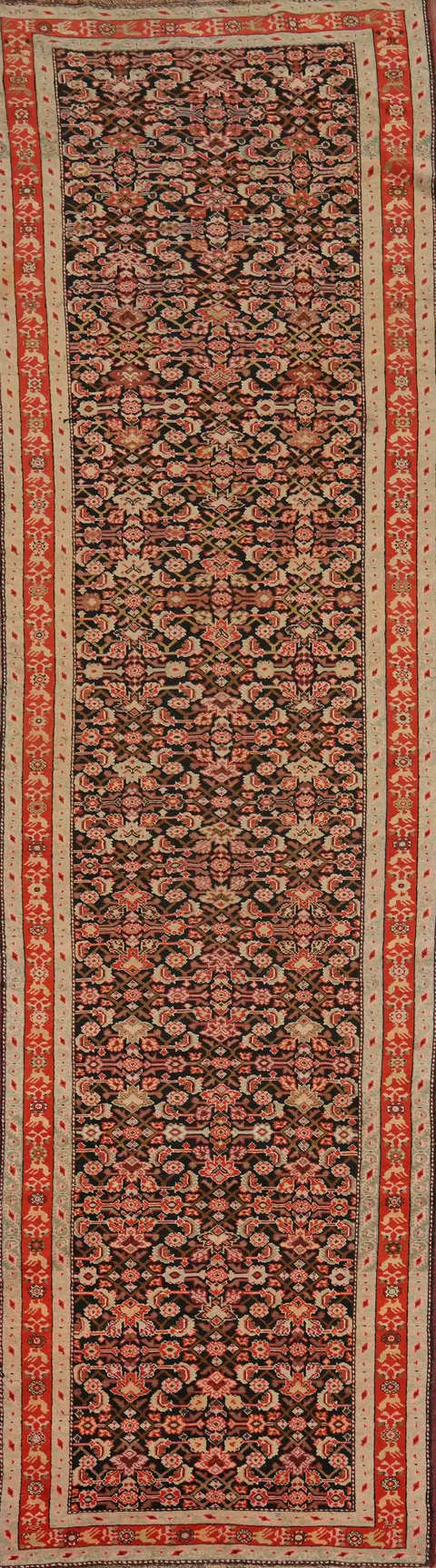 Antique Karabagh Vegetable Dye Runner Rug 4x16