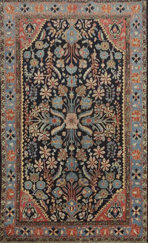 Vegetable Dye Floral Lilian Persian Rug 4x7