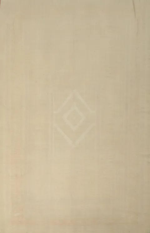 Soft Beige Large Kilim Rug 9x13 with Discreet Geometric Design