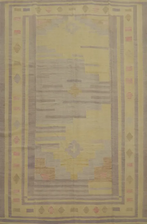 Soft Neutral Palette Kilim Area Rug 8x10 for Ultimate Home Comfort