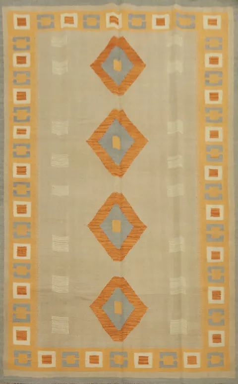 Tribal Wool Kilim Flat Weave Area Rug 6x9