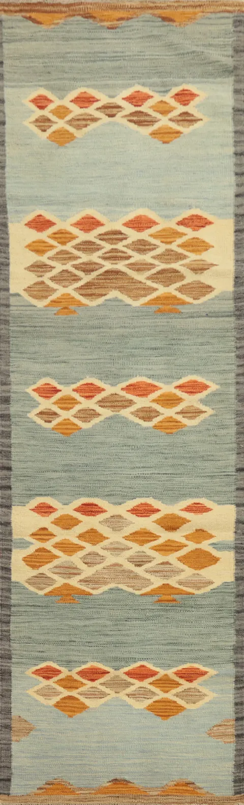 Southwestern Geometric Kilim Runner Rug 2x8