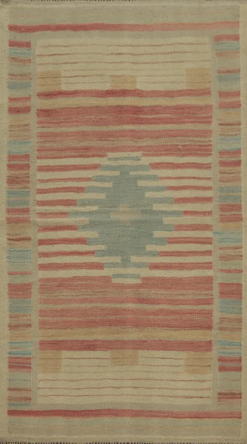Tribal Wool Kilim Handwoven Rug 2x4
