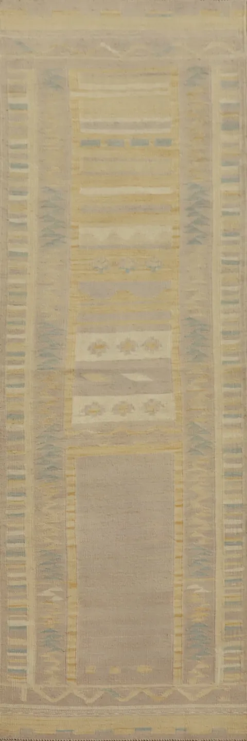 Classic Artisanal Kilim Runner Rug 2x8