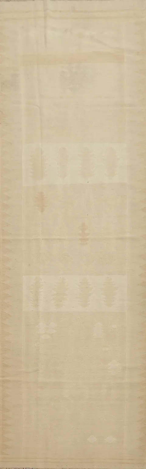 Earthy Tones Kilim Vegetable Dye Runner Rug 3x12
