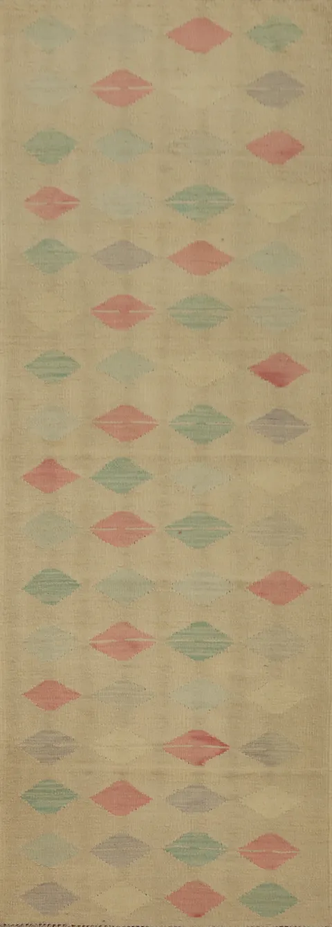 Subtle Pastel Kilim Runner Rug 2x8 for Sophisticated Living Spaces
