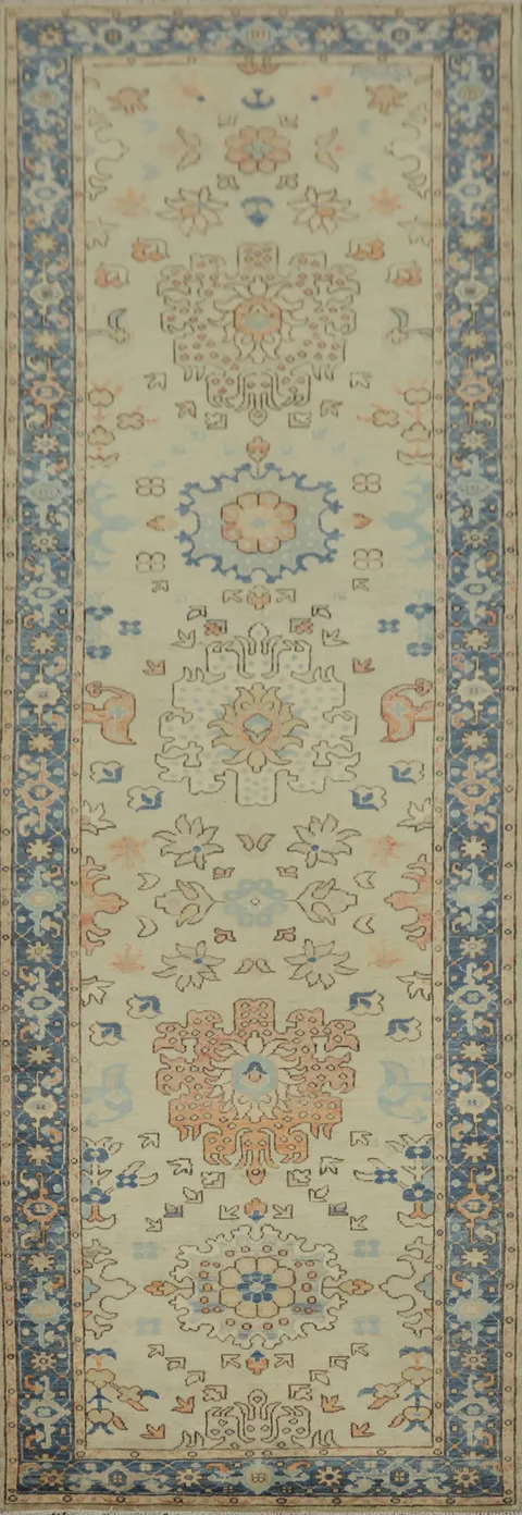 Handmade Ziegler Vegetable Dye Runner Rug 3x12