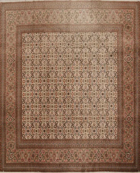 Vegetable Dye Square Wool Tabriz Persian Area Rug 8x8