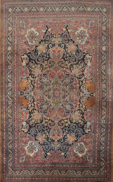 Vegetable Dye Kashmar Persian Large Rug 10x16