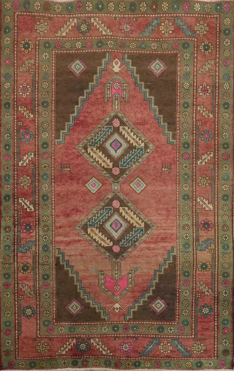 Tribal Geometric Ardebil Persian Rug 5x7