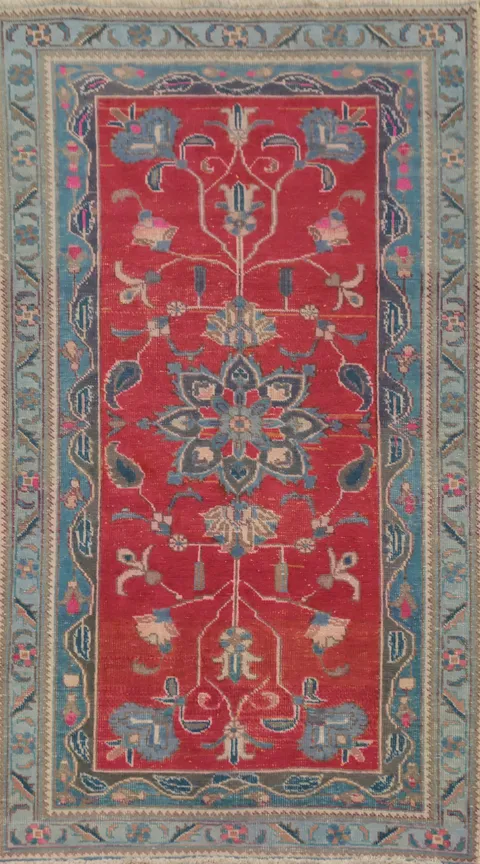 Handmade Floral Tabriz Persian Rug 3x6