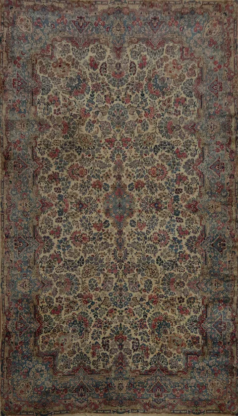Vegetable Dye Kerman Persian Large Rug 11x18