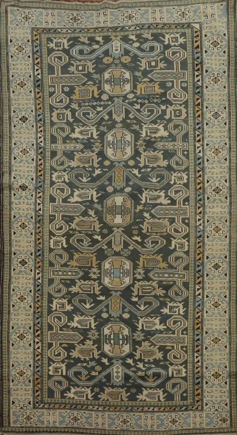 Vegetable Dye Antique Kazak Oriental Rug 3x6