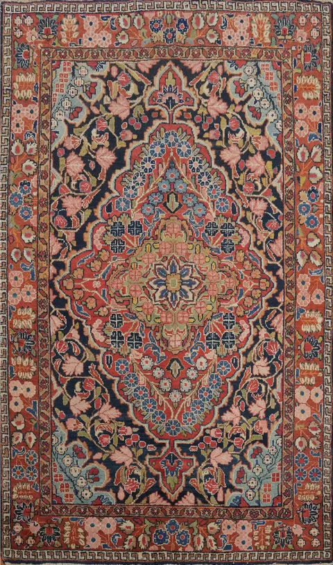 Vegetable Dye Wool Mahal Persian Rug 4x7